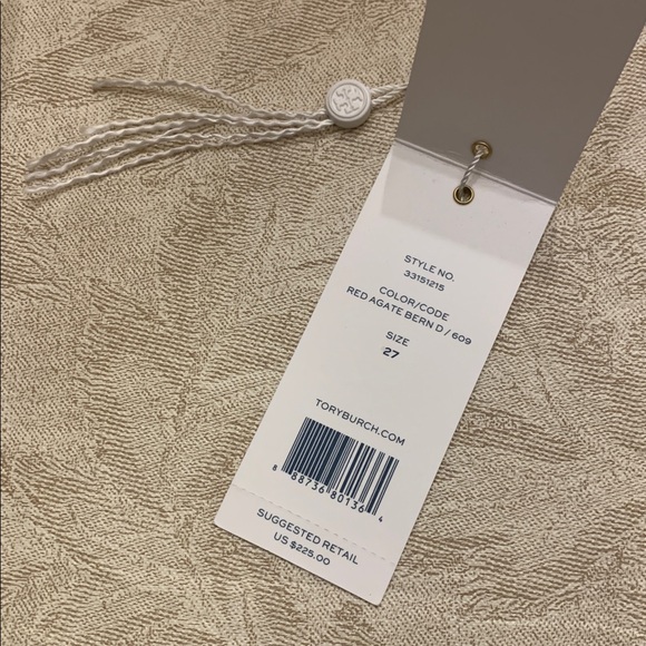 Tory Burch $225 Maroon Burgundy Red and Navy Denim - Picture 12 of 12